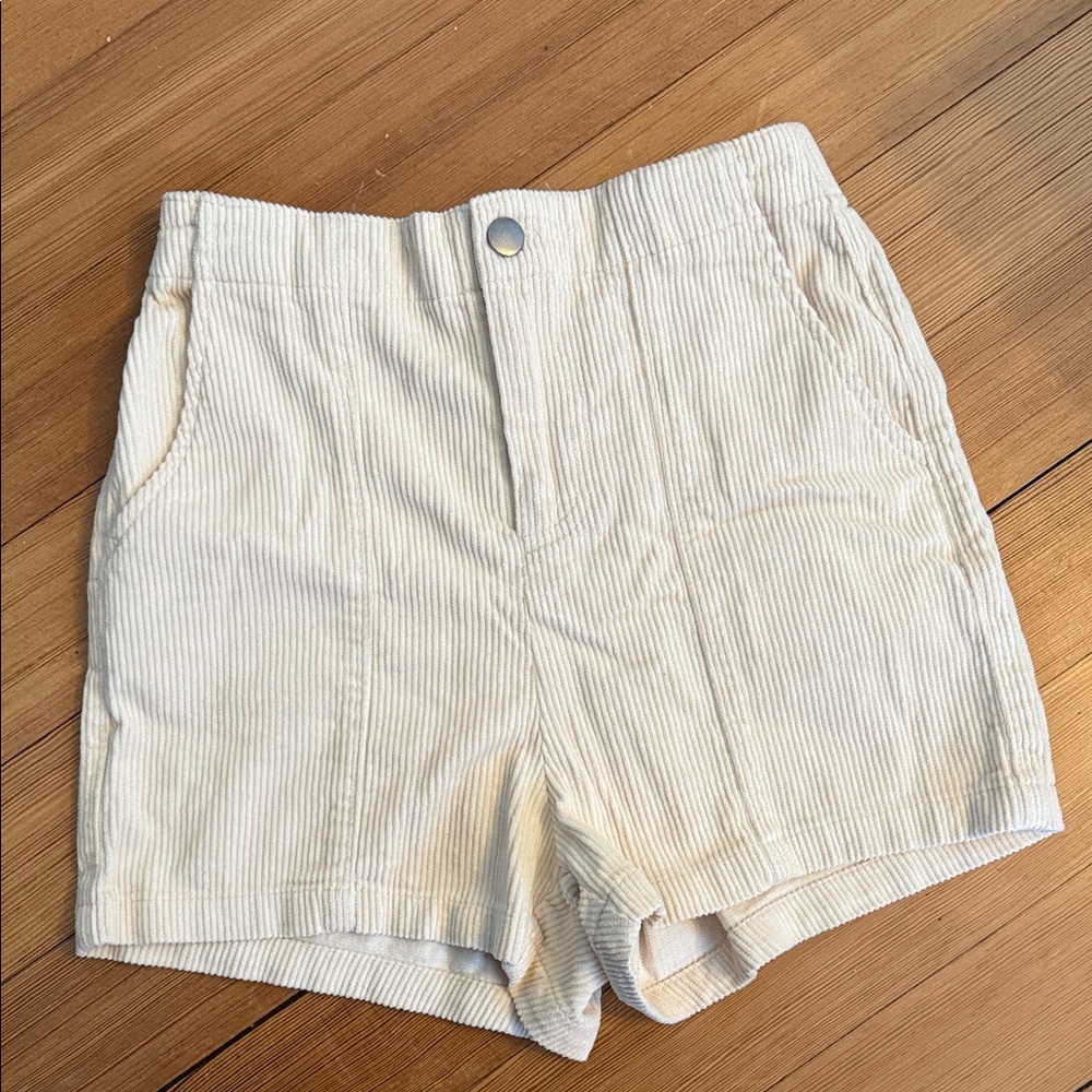 Wild Fable Corduroy Cream Shorts